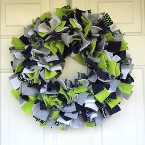 Seahawks Fabric Wreath